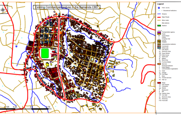 Existing Commercial landuse in the Bamenda CBD